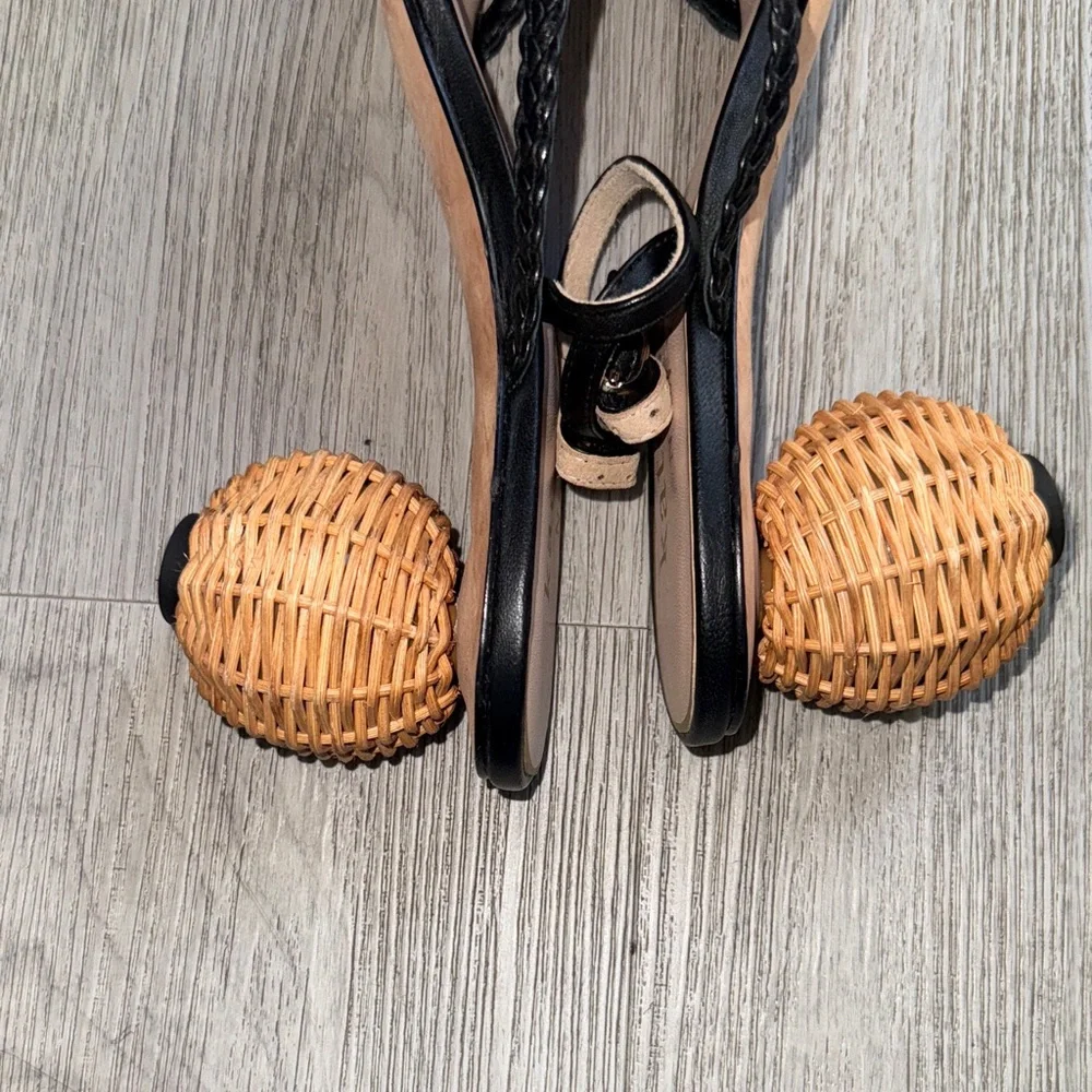 Kate Spade Black Braided Strap Sandals